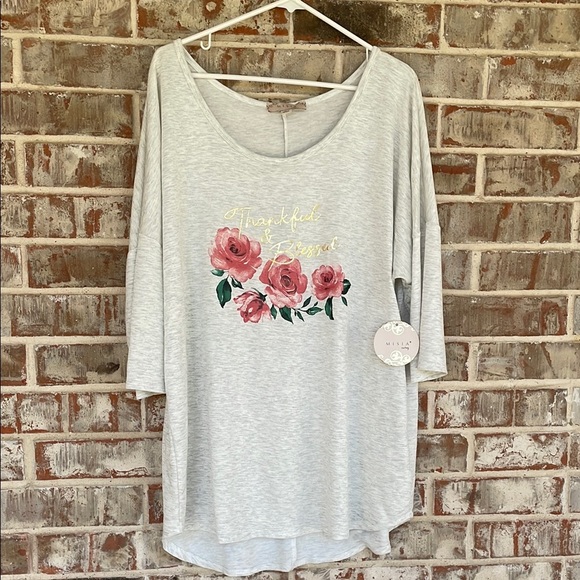 Misia Tops - Misia White Floral Dolman Women's Top